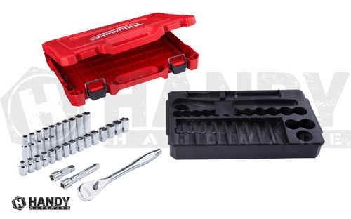 48229510 Milwaukee Mtric Scket Wrench Set 1/2IN DR 28PC